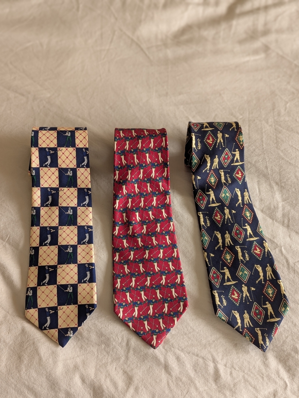 Silk Golf And Snow Shoe Themed Tie Bundle Tommy Hilfiger & Jack Nicholus
